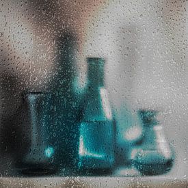 Vasen hinter Regentropfen von Herman Coumans