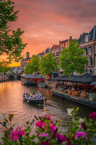 Leiden - A summer sunset from the Koornbrug (0024) by Reezyard