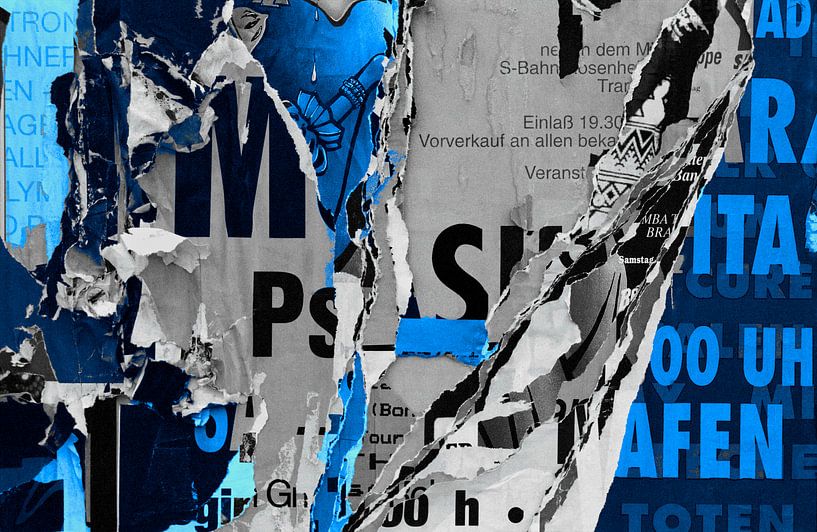scratch noir et bleu par artpictures.de