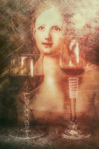 A good glass of wine by Marijke de Leeuw - Gabriëlse