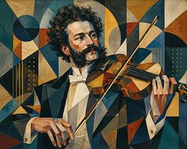 Painting of the composer Johann Strauss. by Johannes