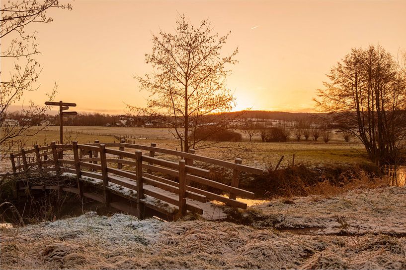 Zonsopkomst in Mechelen van John Kreukniet