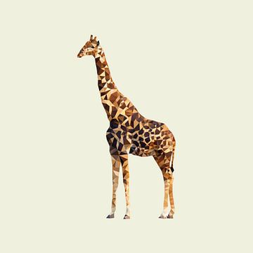 Safari Big Five : Girafe  sur Low Poly