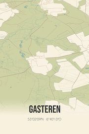 Alte Landkarte von Gasteren (Drenthe)