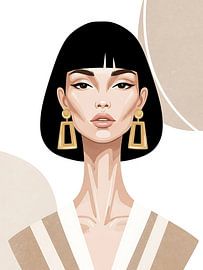 Chique minimalistische neutrale vrouw van rozan arkaannuyaafi