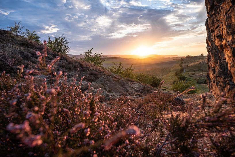 Coucher de soleil près de Weddersleben dans le Harz par Steffen Henze