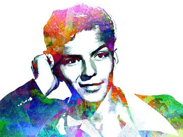 Frank Sinatra (Jung) Abstraktes Porträt von Art By Dominic