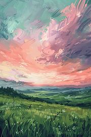 Meadow Landscape by Poster Art Shop