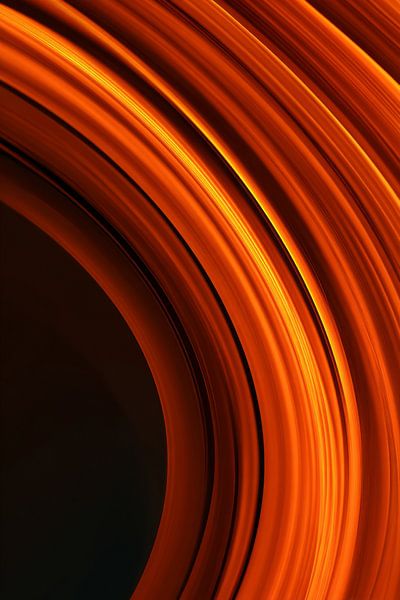 Arch of Light in Orange Energy and Rhythm in Motion by Eva Lee