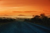 Sonnenaufgang in Sambia