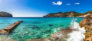 Wunderschöne Meeresszenerie in Camp de Mar auf Mallorca, Spanien Insel Mittelmeer von Alex Winter