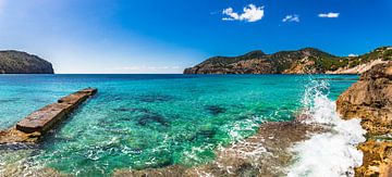 Prachtig zee landschap in Camp de Mar op Mallorca, Spanje eiland Middellandse Zee van Alex Winter