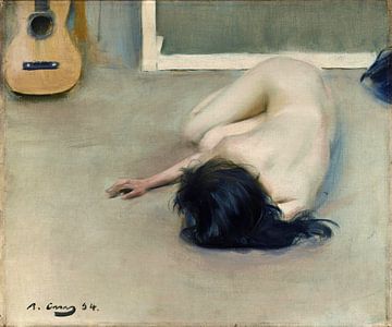 Nude with a guitar, Ramon Casas, 1894 by Atelier Liesjes