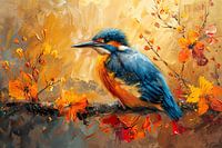 Kingfisher with warm shades