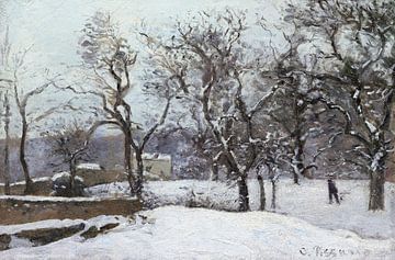 Snow at Louveciennes (c. 1870) by Camille Pissarro. by Studio POPPY