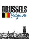 Brüssel Belgien von Printed Artings Miniaturansicht