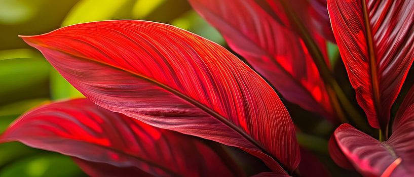 Colourful plant leaves - close-up by Poster Art Shop