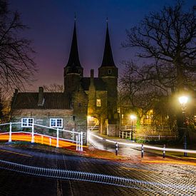 Delft | Oostpoort du Westside la nuit sur Ricardo Bouman Photographie