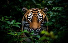 Décoration murale « Forêt » avec œil-de-tigre, photographie animalière en gros plan