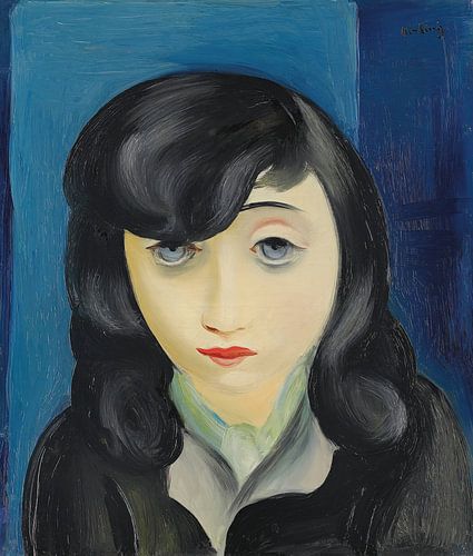 Moïse Kisling - Porträt einer Frau mit Fransen
