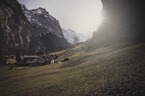 couchers de soleil dans la vallée de Grindewald