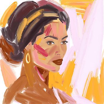 Acryl pretty lady van FoXo Art