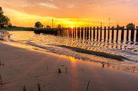 Sunset on the river Lek near Lexmond by Marijke Durwael thumbnail