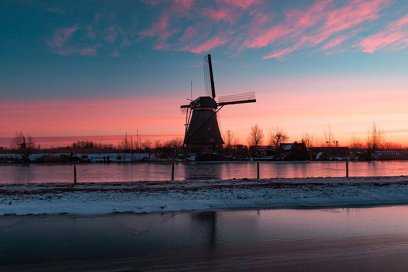 Kinderdijk winter 3 van Nuance Beeld