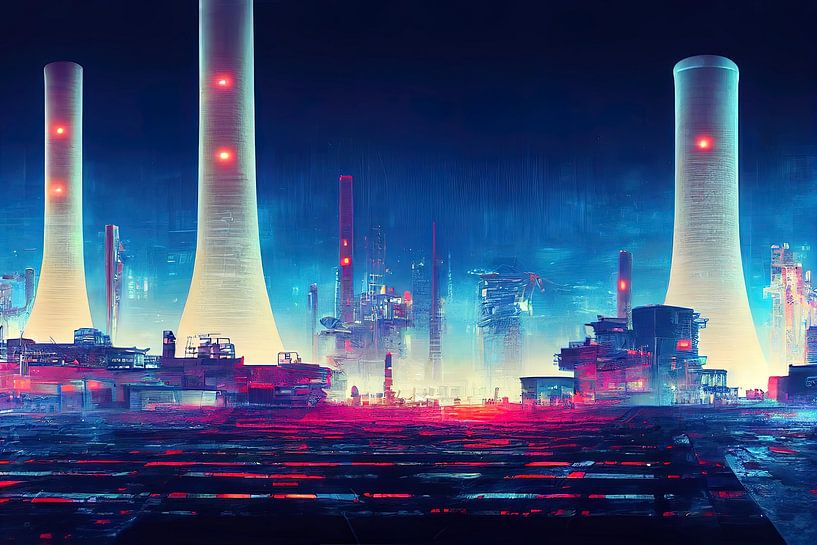 Energycentrale II in Neo-Megacity van Josh Dreams Sci-Fi
