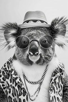 Stijlvolle koala met zonnebril en jasje van Poster Art Shop