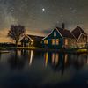 The old Cheese Farm at night - Zaanse Schans by Mart Houtman