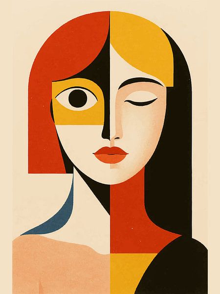 Geometric Muse – Bauhaus Harmony by coretan tangan