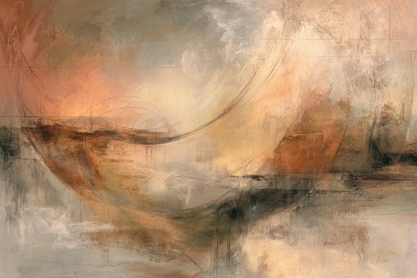 Peinture abstraite - Tons de terre Calme et élégant par Joriali Art abstrait