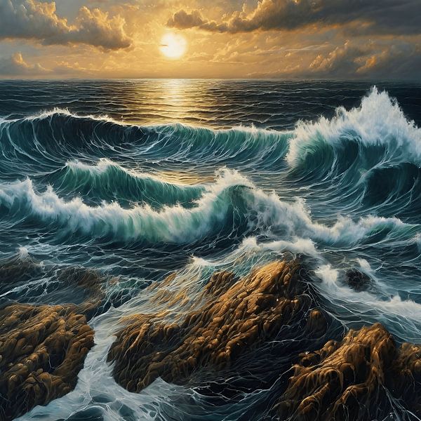 Coucher de soleil tempétueux par Artistic