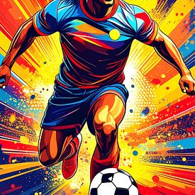 Abstraktes Fußballspiel von Bovi Okta