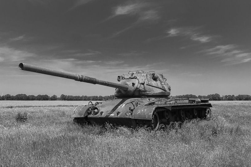 M47 Patton Armeepanzer schwarz weiß von Martin Albers Photography