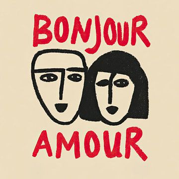 Bonjour Amour – Parisian street art illustration by Niklas Maximilian