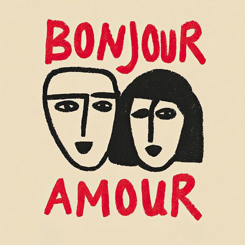 Bonjour Amour – Parisian street art illustration by Niklas Maximilian