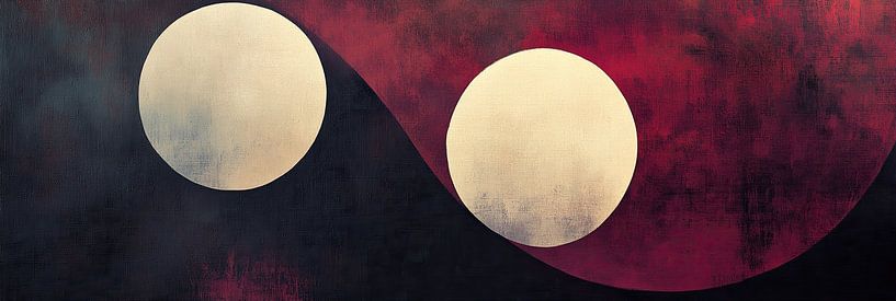 Red Oval | Red and White by Modern Collection