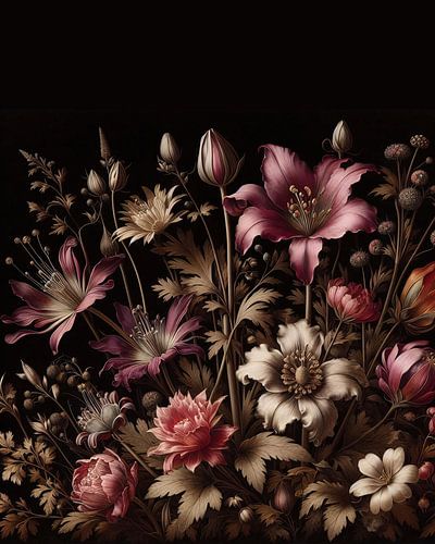 VINTAGE COLOURFUL BOTANICAL-10 Portrait by Pia Schneider