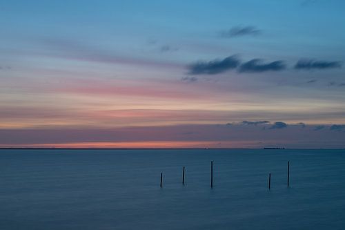 Zonsondergang Visnetten in het IJsselmeer!