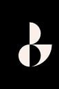 Zwart-witte minimalistische geometrische poster met cirkels 2_9 van Dina Dankers thumbnail