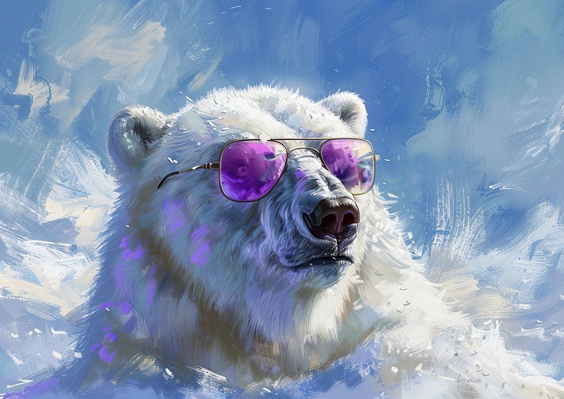 Eisbär Kunst | Polar Swag von Blickfänger Gemälde