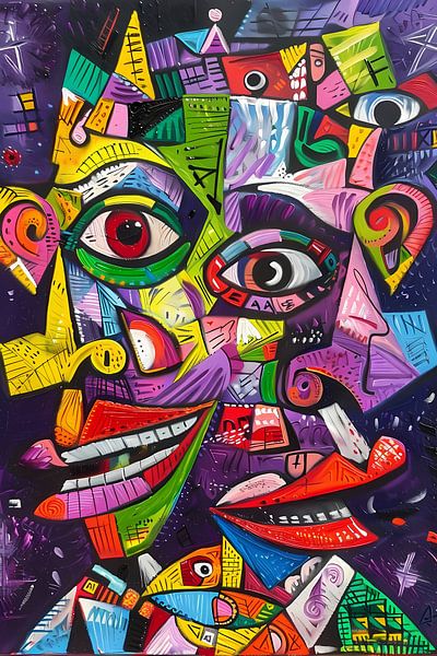 Abstract Colourful Portrait by Imperial Art House