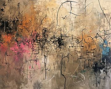 Modern Werk 7859 | Action painting Pollock stijl van ARTEO Schilderijen