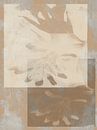 Abstracte botanische kunst in terracotta en taupe. van Dina Dankers thumbnail