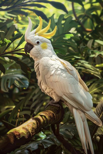 Majestic cockatoo in the tropical forest by Poster Art Shop