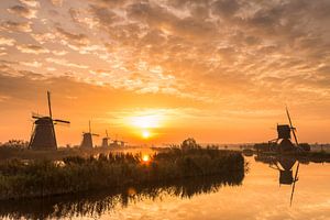 Zonsopkomst werelderfgoed Kinderdijk