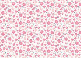 Wildblumen weiß rosa von Kimfaesdesign