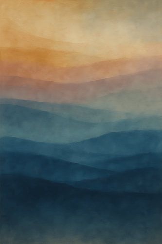 Whispers of Dawn – Abstract Landscape of Light and Calm